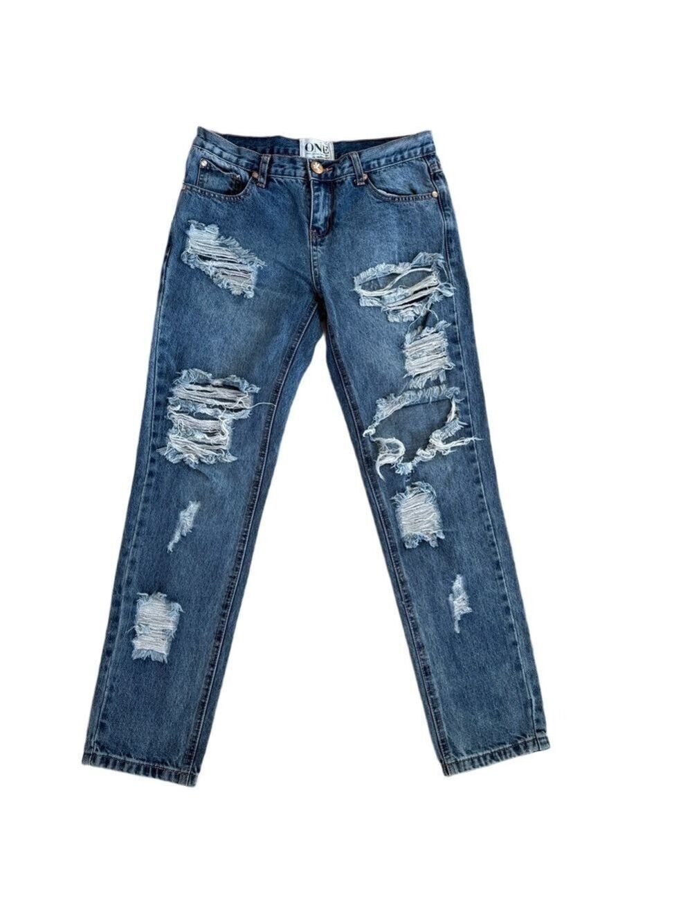 One Teaspoon Awesome Baggies Low Waist Medium Rise Relaxed Leg Jeans Size 25